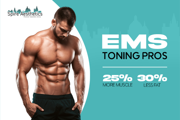 image of man with benefits of EMS toning pros treatment to help combat weight gain Leeds