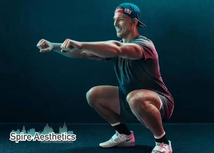 Image of man build leg muscle Leeds through exercise
