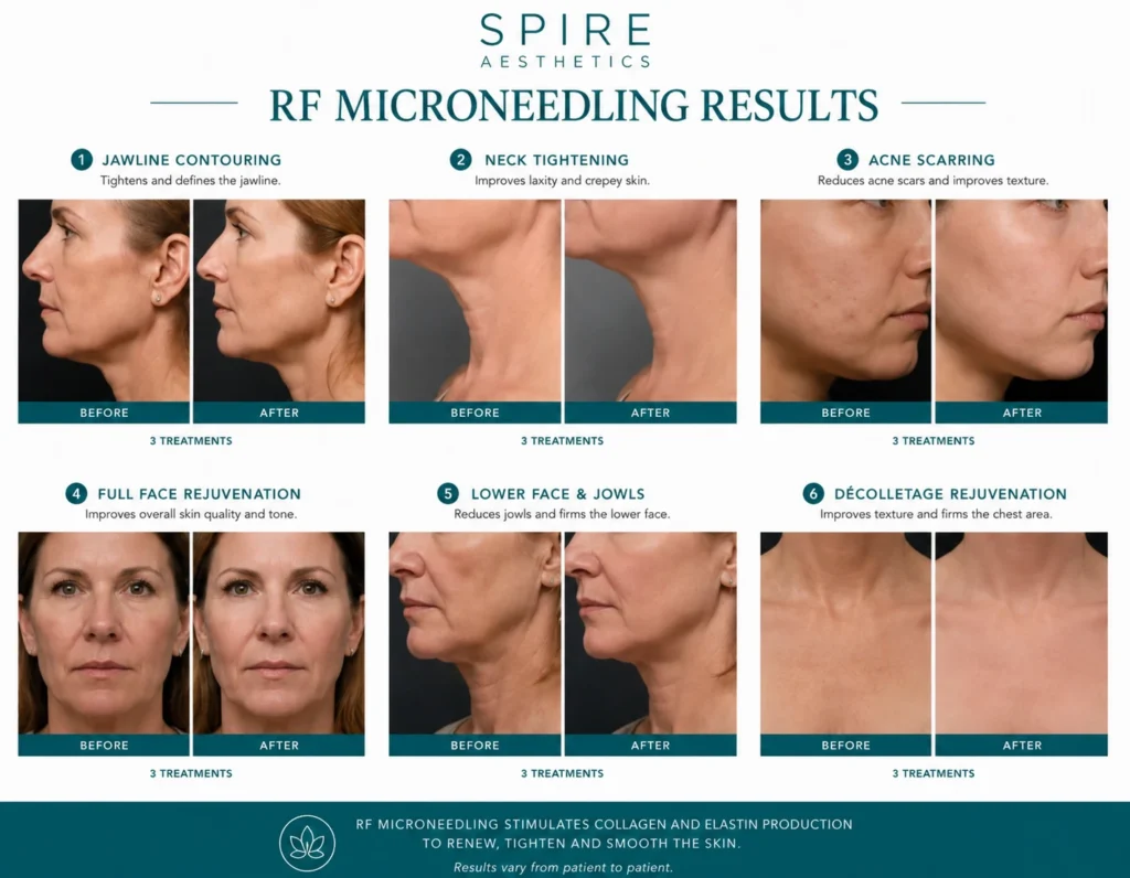 RF Microneedling Skin tightening Leeds results